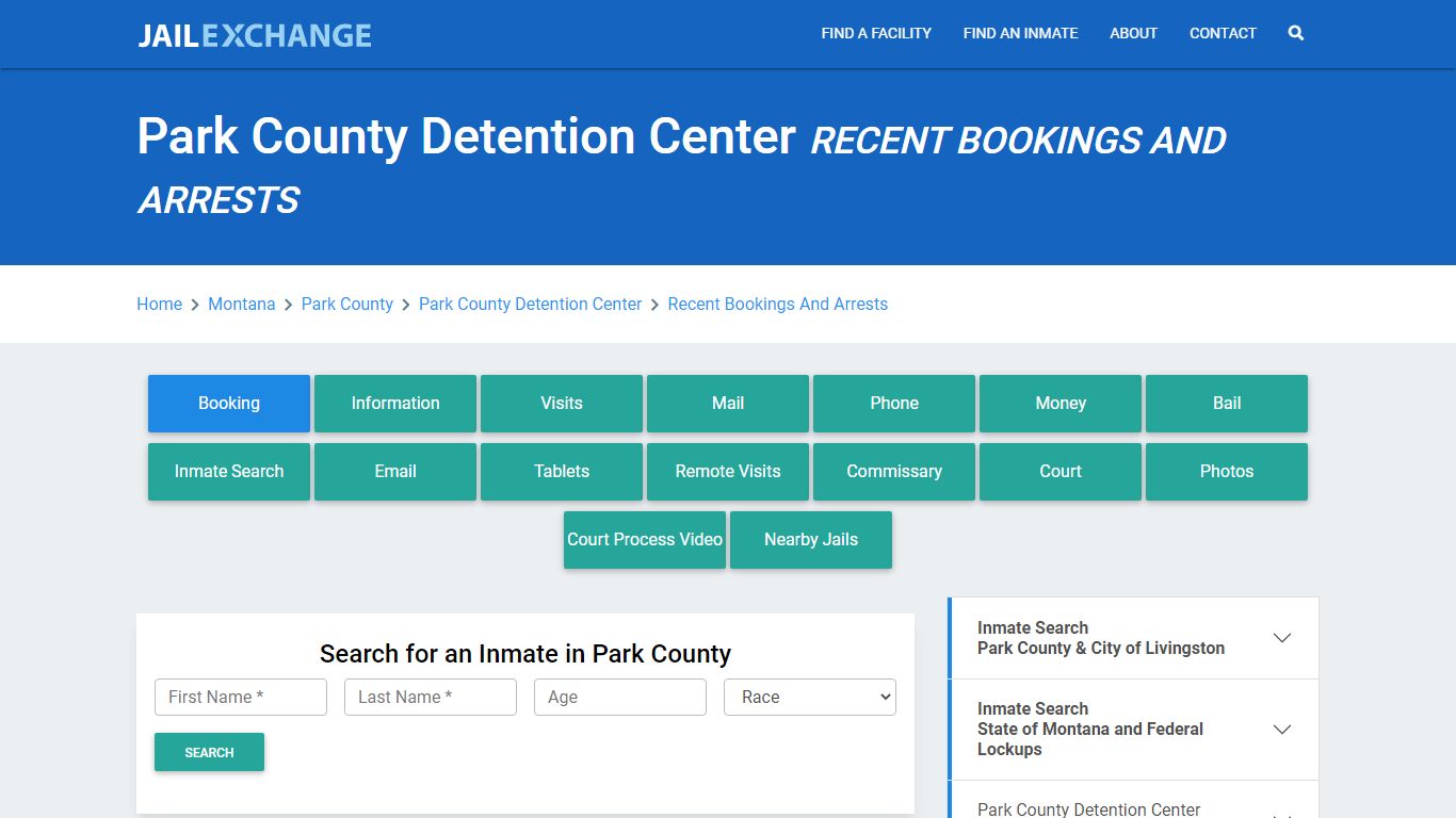 Park County Jail & Sheriff MT Recent Arrests and Bookings