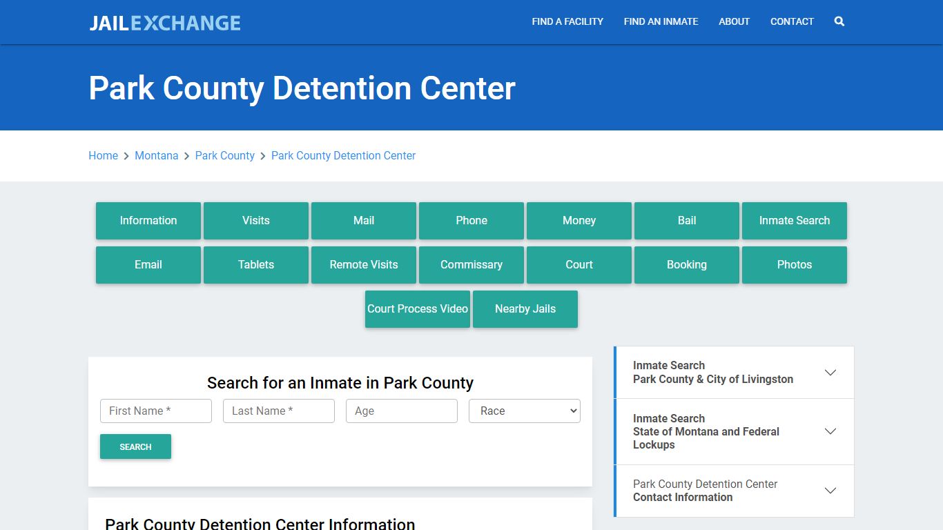 Park County Detention Center Roster Lookup, MT, Inmate Search